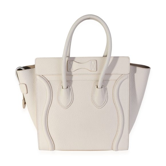 Celine Off-White Chèvre Micro Luggage Tote - Picture 3 of 7